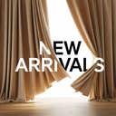 New Arrivals Banner Highlighting New Arrival Products with Draped Curtains