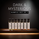Dark perfume oil samples